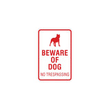 Signs ByLITA Portrait Round Beware of dog no trespassing Sign
