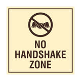Signs ByLITA Square No Handshake Zone Sign
