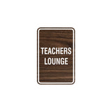 Portrait Round Teachers Lounge Sign with Adhesive Tape, Mounts On Any Surface, Weather Resistant