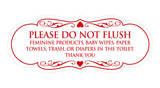 Signs ByLITA Designer Please Do Not Flush Etiqutte Sign
