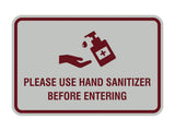 Classic Frame Please Use Hand Sanitizer Before Entering Sign