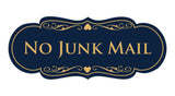 Signs ByLITA Designer No Junk Mail Sign