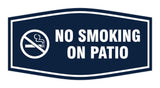 Signs ByLITA Fancy No Smoking on Patio Sign with Adhesive Tape, Mounts On Any Surface, Weather Resistant, Indoor/Outdoor Use