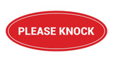 Signs ByLITA Oval Please Knock Sign