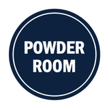 Signs ByLITA Circle Powder Room Sign