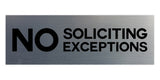 Signs ByLITA Basic No Soliciting No Exceptions Sign