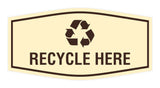Fancy Recycle Here Wall or Door Sign