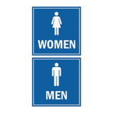 Square men women sign set with Adhesive Tape, Mounts On Any Surface, Weather Resistant