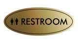 Signs ByLITA Oval Restroom Sign