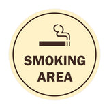 Signs ByLITA Circle Smoking Area Sign