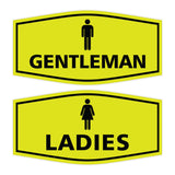 Signs ByLITA Fancy Ladies and Gentlemen Sign Set, 2-Pack