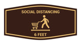 Signs ByLITA Fancy Social Distancing 6 Feet Sign