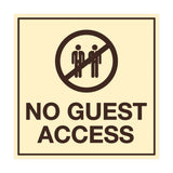 Signs ByLITA Square No Guest Access Sign