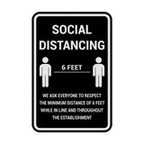 Portrait Round Social Distancing Sign