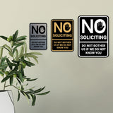 Portrait Round No Soliciting Do Not Bother Us If We Do Not Know You Wall or Door Sign