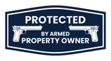 Fancy Protected By Armed Property Owner Wall or Door Sign