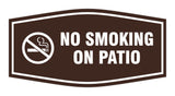 Signs ByLITA Fancy No Smoking on Patio Sign with Adhesive Tape, Mounts On Any Surface, Weather Resistant, Indoor/Outdoor Use