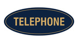 Oval TELEPHONE Sign