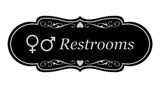 Designer Restrooms Gender Symbols Wall or Door Sign
