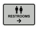 Signs ByLITA Classic Framed Restrooms Right Arrow Sign