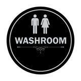 Signs ByLITA Circle Washroom Sign