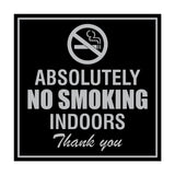 Signs ByLITA Square Absolutely No Indoor Smoking Thank You Sign