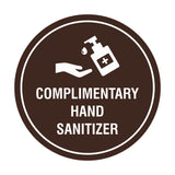 Circle Complimentary Hand Sanitizer Sign