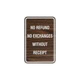 Portrait Round No Refund No Exchanges Without Receipt Sign