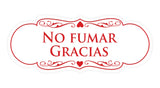 Signs ByLITA Designer Spanish No Fumar Gracias Sign