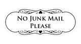 Signs ByLITA Designer No Junk Mail Please Sign