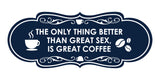 Designer The only thing better than great sex, is great coffee Wall or Door Sign