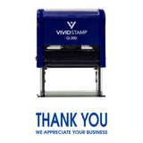 Blue Thank You We Appreciate Your Business Self Inking Rubber Stamp
