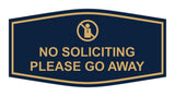 Fancy No Soliciting Please Go Away Wall or Door Sign