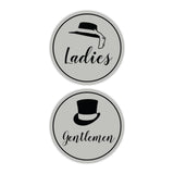 Signs ByLITA Circle Ladies and Gentlemen Sign Set