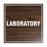 Square Laboratory Sign with Adhesive Tape, Mounts On Any Surface, Weather Resistant