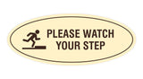 Signs ByLITA Oval Classy Please Watch Your Step Sign