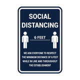 Portrait Round Social Distancing Sign