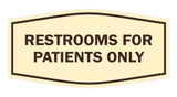 Signs ByLITA Fancy Restrooms For Patients Only Sign