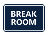 Signs ByLITA Classic Framed Break Room Sign