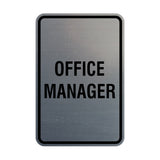 Portrait Round Office Manager Sign