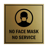 Signs ByLITA Square No Face Mask No Service Sign