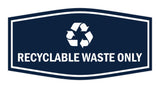 Fancy Recyclable Waste Only Wall or Door Sign