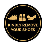 Signs ByLITA Circle Kindly Remove Your Shoes Sign