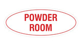 Oval Powder Room Sign
