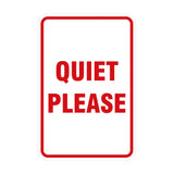 Portrait Round Quiet Please Sign