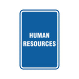 Portrait Round Human Resources Sign