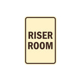 Portrait Round Riser Room Sign with Adhesive Tape, Mounts On Any Surface, Weather Resistant