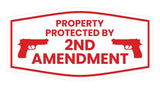Fancy Property Protected By 2nd Amendment Wall or Door Sign