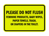 Signs ByLITA Classic Framed Please Do Not Flush Etiquette