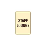 Portrait Round Staff Lounge Sign with Adhesive Tape, Mounts On Any Surface, Weather Resistant